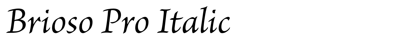 Brioso Pro Italic